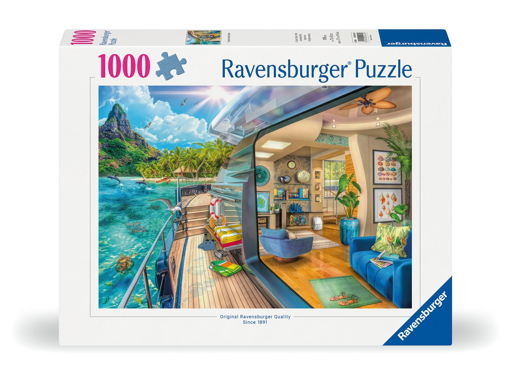 Foto 3 pulgar | Rompecabezas Ravensburger Tropical Island Charter 1000 Piezas - Venta Internacional.