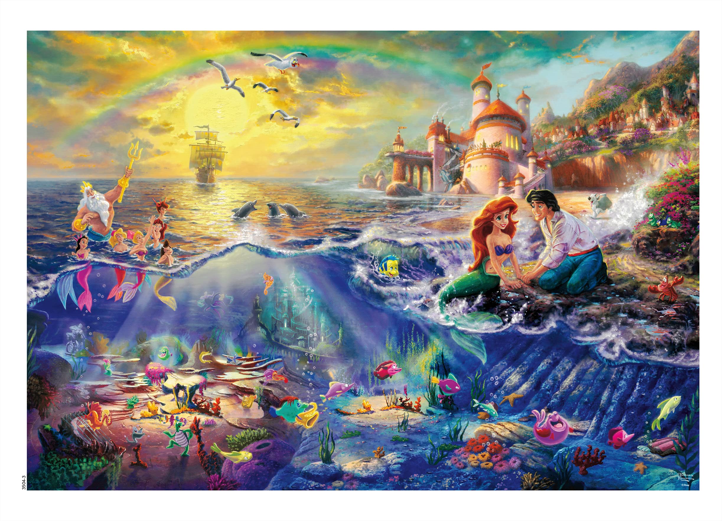 Rompecabezas Ceaco Thomas Kinkade Disney La Sirenita - Venta Internacional.