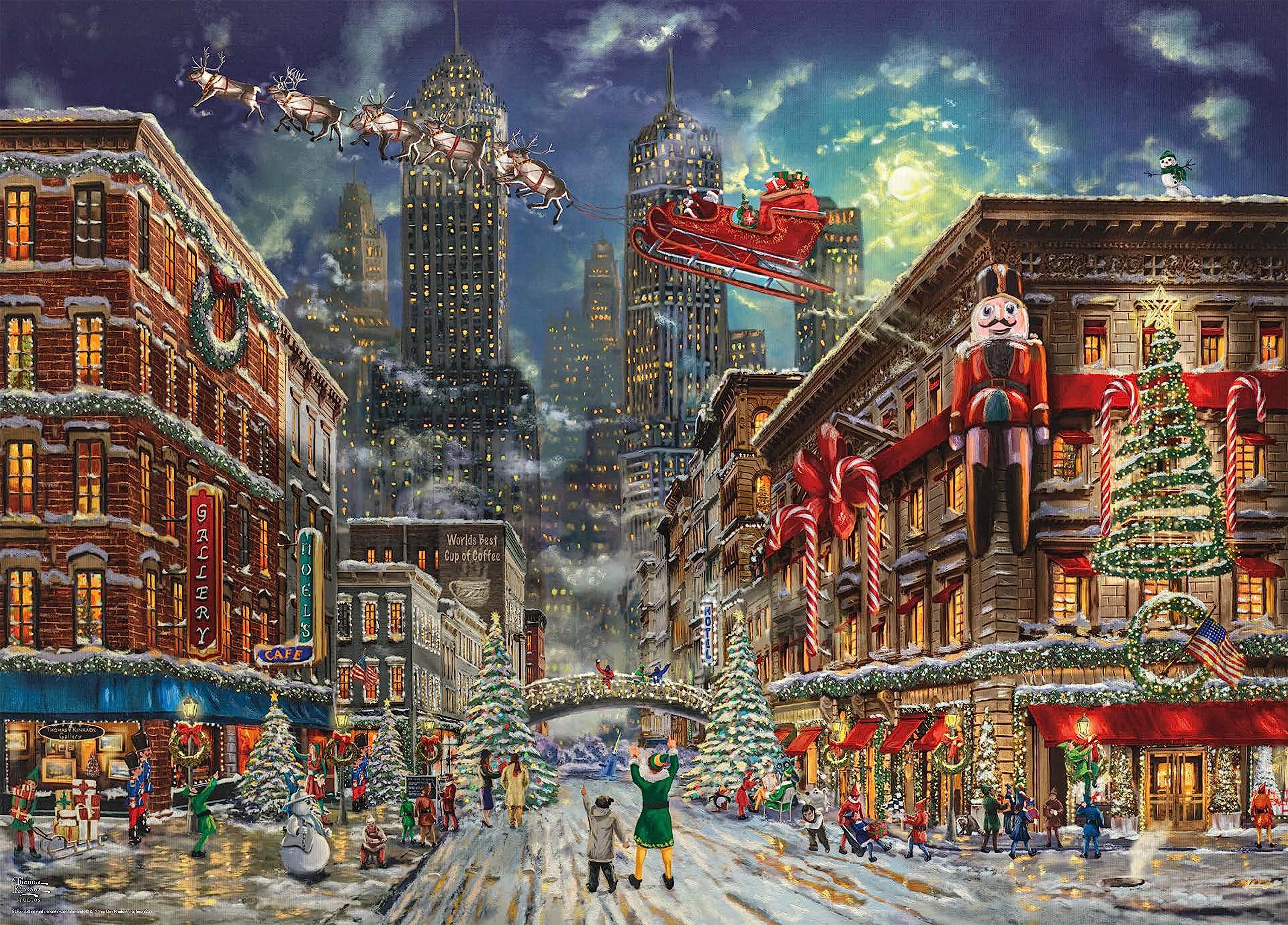 Foto 1 | Rompecabezas Ceaco Thomas Kinkade Christmas Elf 1000 Piezas - Venta Internacional.