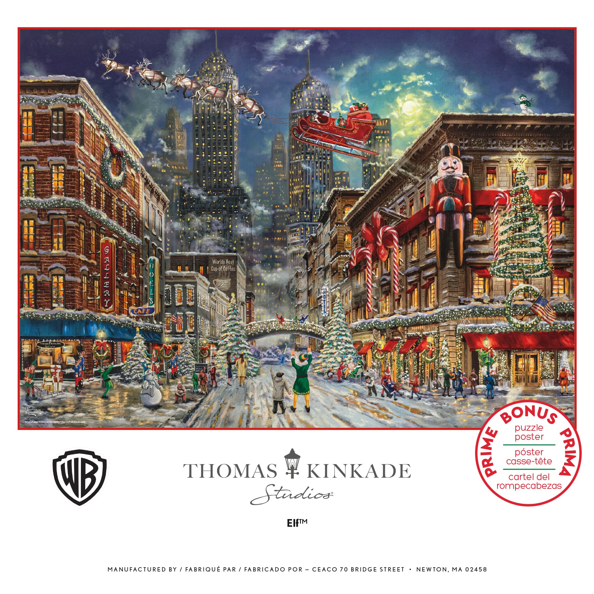 Foto 7 pulgar | Rompecabezas Ceaco Thomas Kinkade Christmas Elf 1000 Piezas - Venta Internacional.