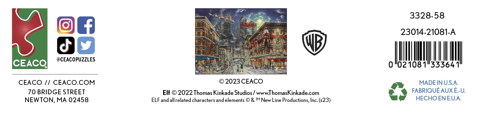 Foto 8 pulgar | Rompecabezas Ceaco Thomas Kinkade Christmas Elf 1000 Piezas - Venta Internacional.