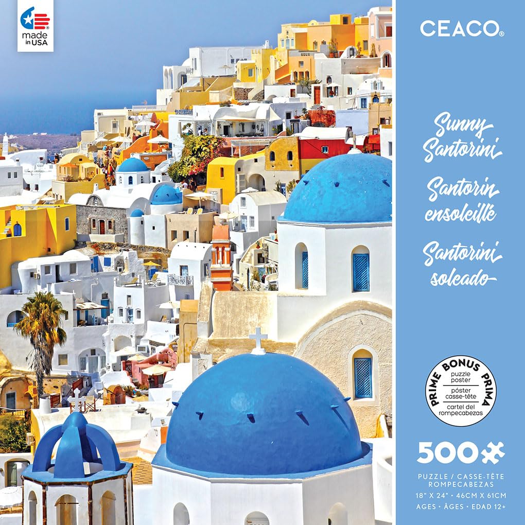 Foto 3 pulgar | Rompecabezas Ceaco Sunny Santorini 500 Piezas - Venta Internacional.