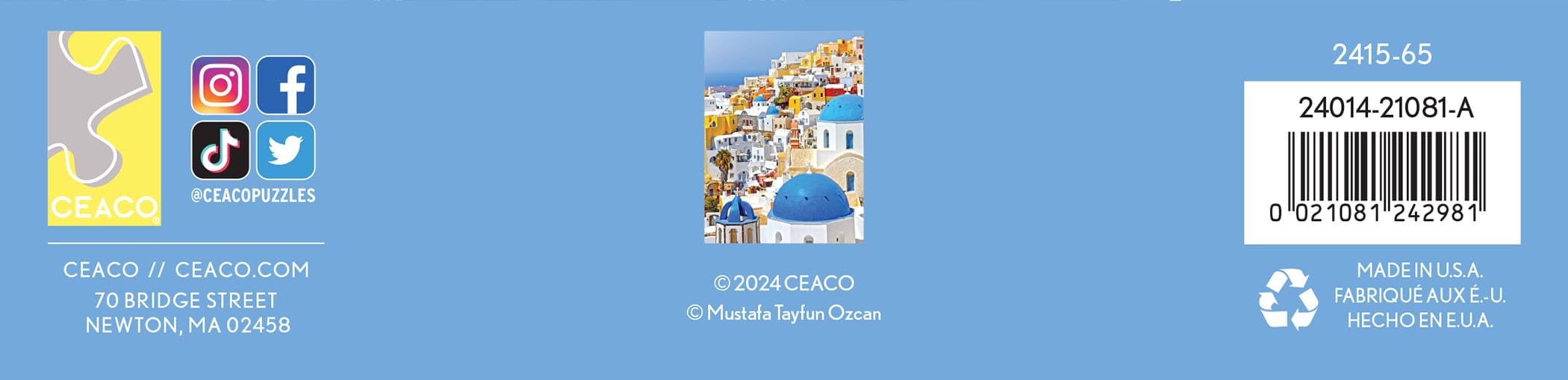 Foto 7 pulgar | Rompecabezas Ceaco Sunny Santorini 500 Piezas - Venta Internacional.