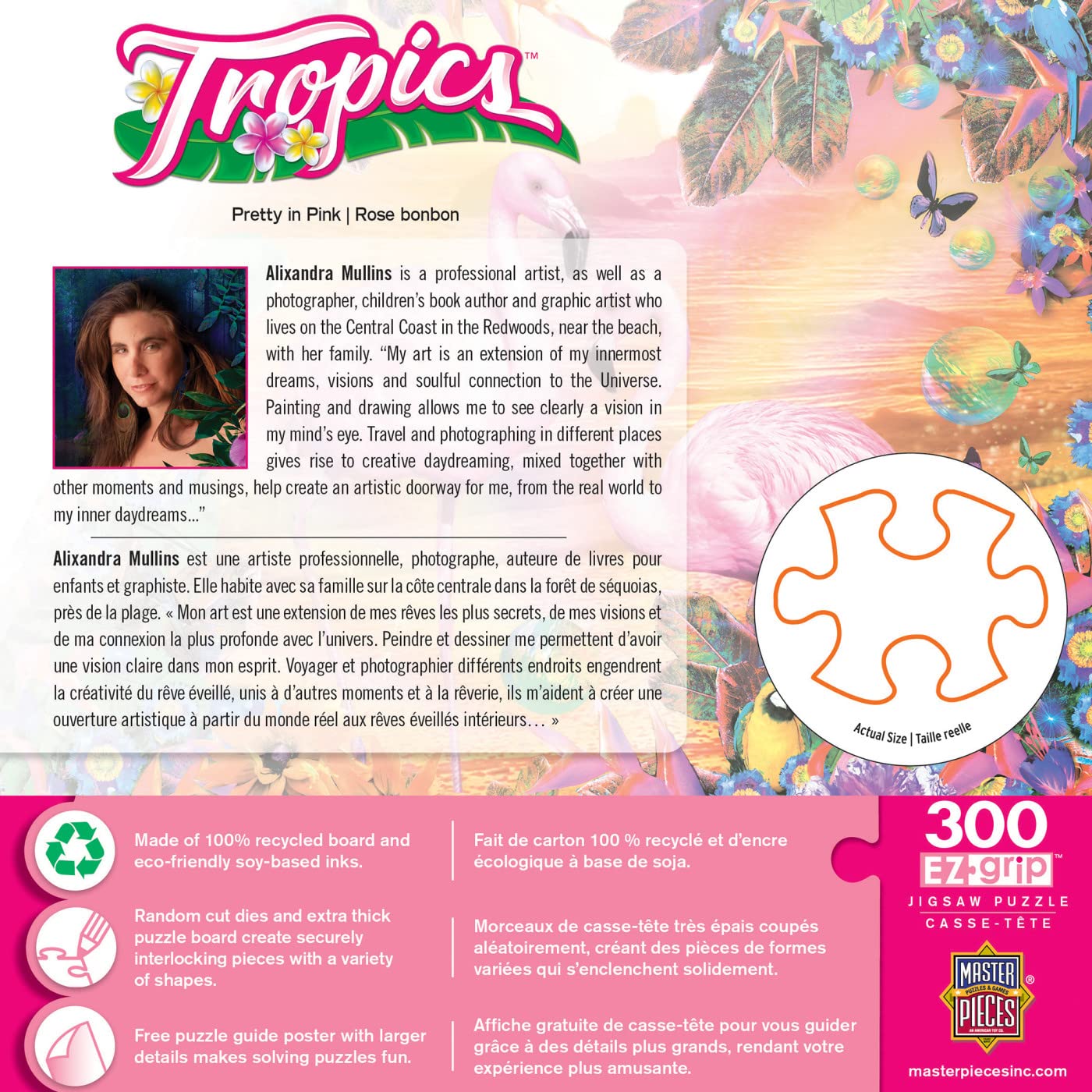 Foto 4 pulgar | Rompecabezas Masterpieces Pretty En Rosa, 300 Piezas - Venta Internacional.