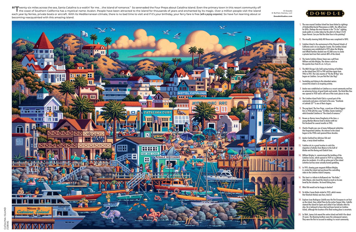 Foto 5 | Rompecabezas Buffalo Games Dowdle Catalina Island 1000 Piezas - Venta Internacional.
