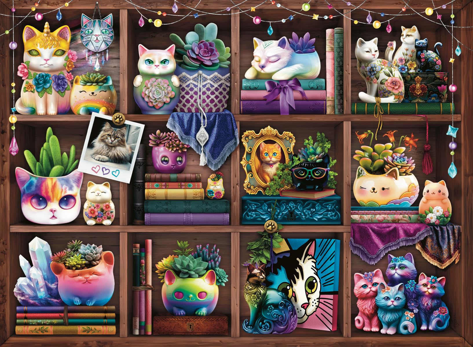 Foto 1 | Rompecabezas Ravensburger, Gatos Y Suculentas, 500 Piezas - Venta Internacional.