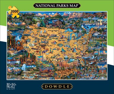 Foto 2 | Rompecabezas Buffalo Games Dowdle National Parks Map, 2000 Unidades - Venta Internacional.