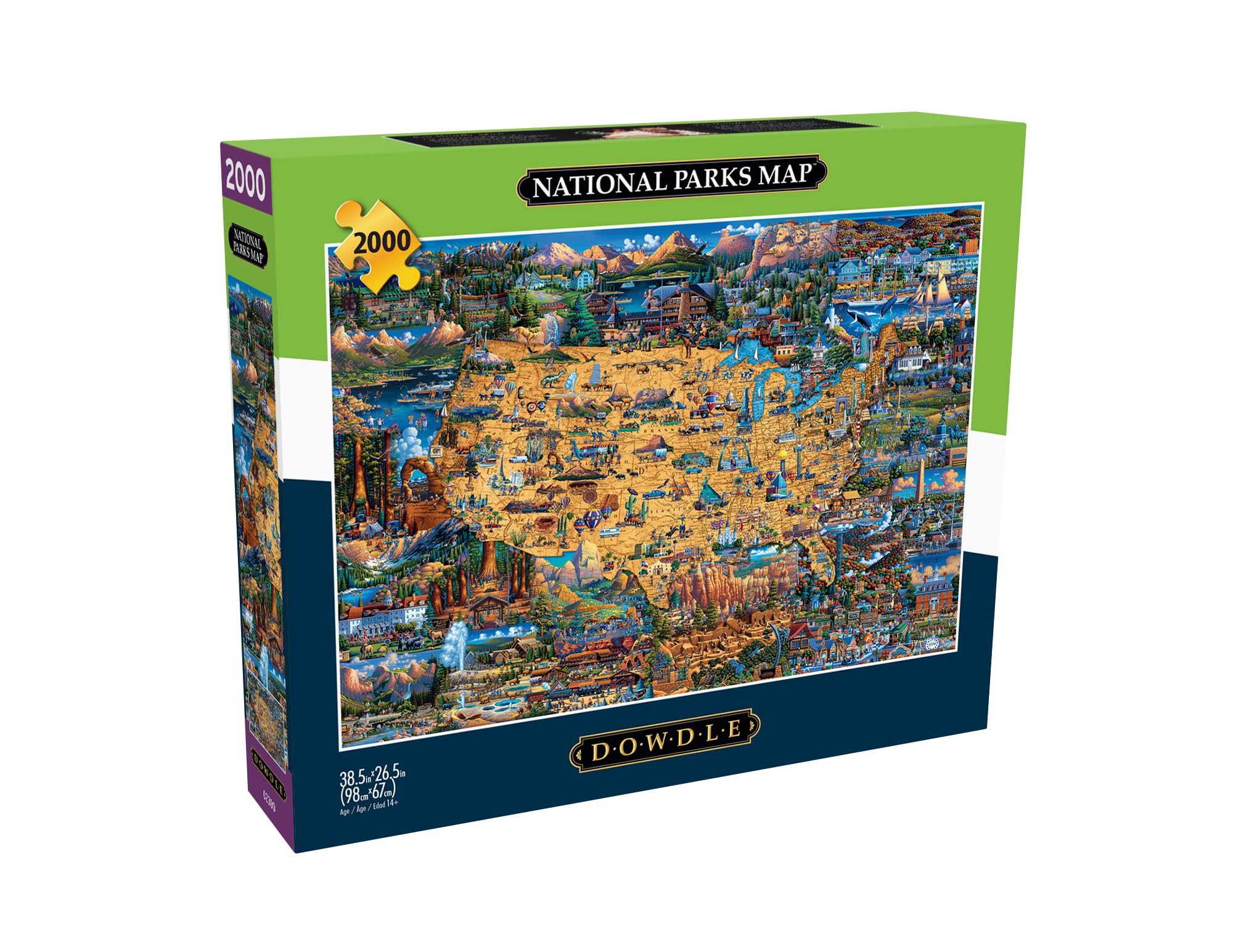 Foto 4 pulgar | Rompecabezas Buffalo Games Dowdle National Parks Map, 2000 Unidades - Venta Internacional.