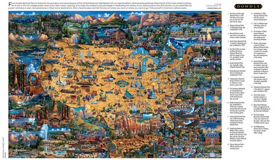 Foto 5 | Rompecabezas Buffalo Games Dowdle National Parks Map, 2000 Unidades - Venta Internacional.