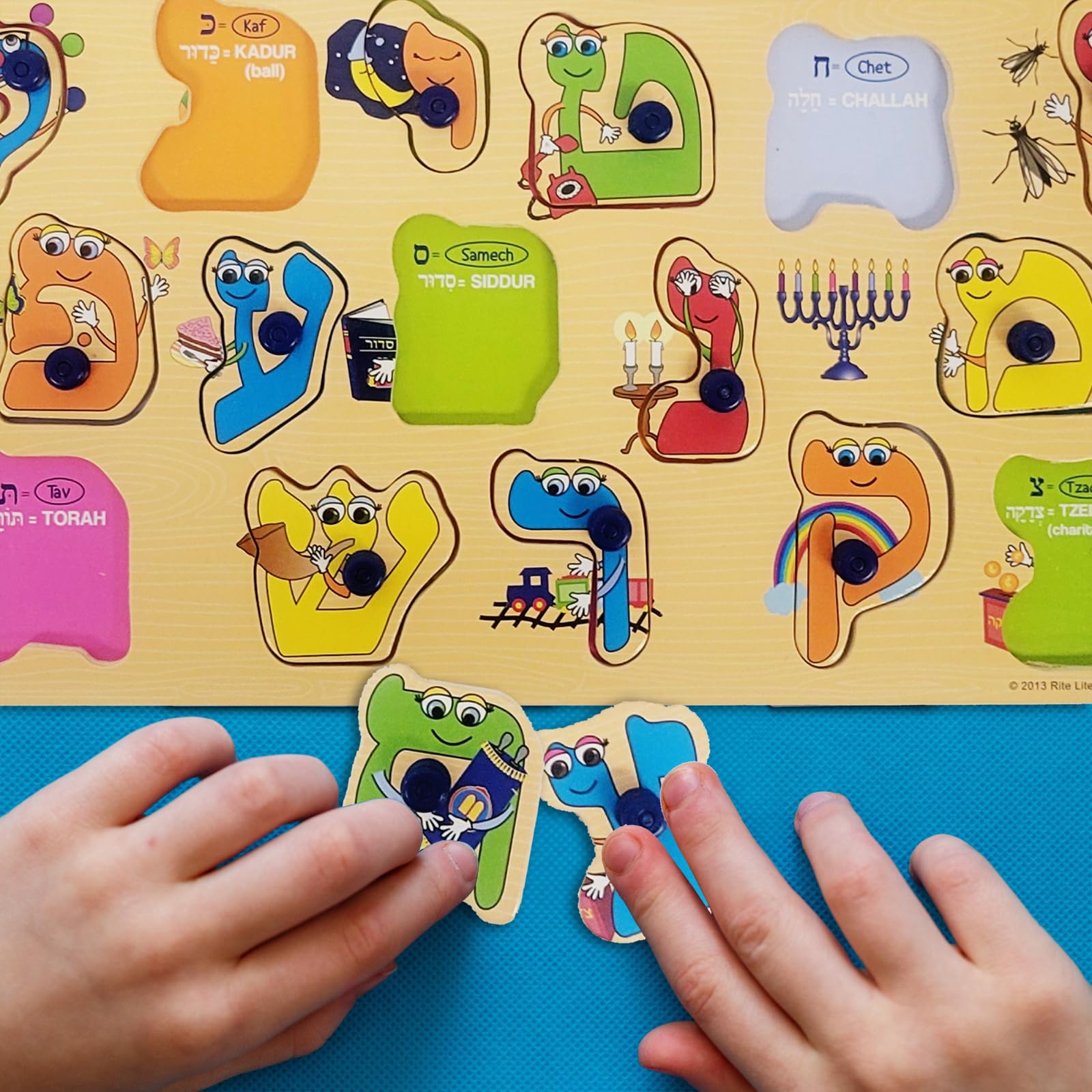 Foto 6 pulgar | Puzzle Rite Lite Alef Bais Aprende El Alfabeto Hebreo Para Niños En Madera - Venta Internacional.