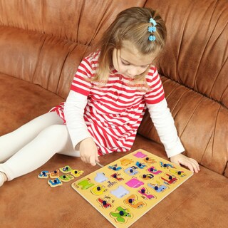 Foto 7 | Puzzle Rite Lite Alef Bais Aprende El Alfabeto Hebreo Para Niños En Madera - Venta Internacional.