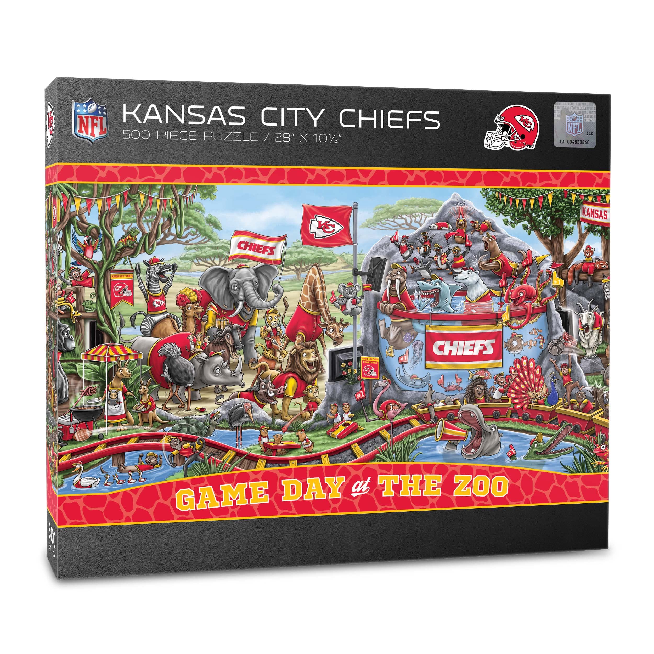 Foto 2 pulgar | Puzzle Youthefan Nfl: Día Del Partido De Los Kansas City Chiefs En The Zoo - Venta Internacional.