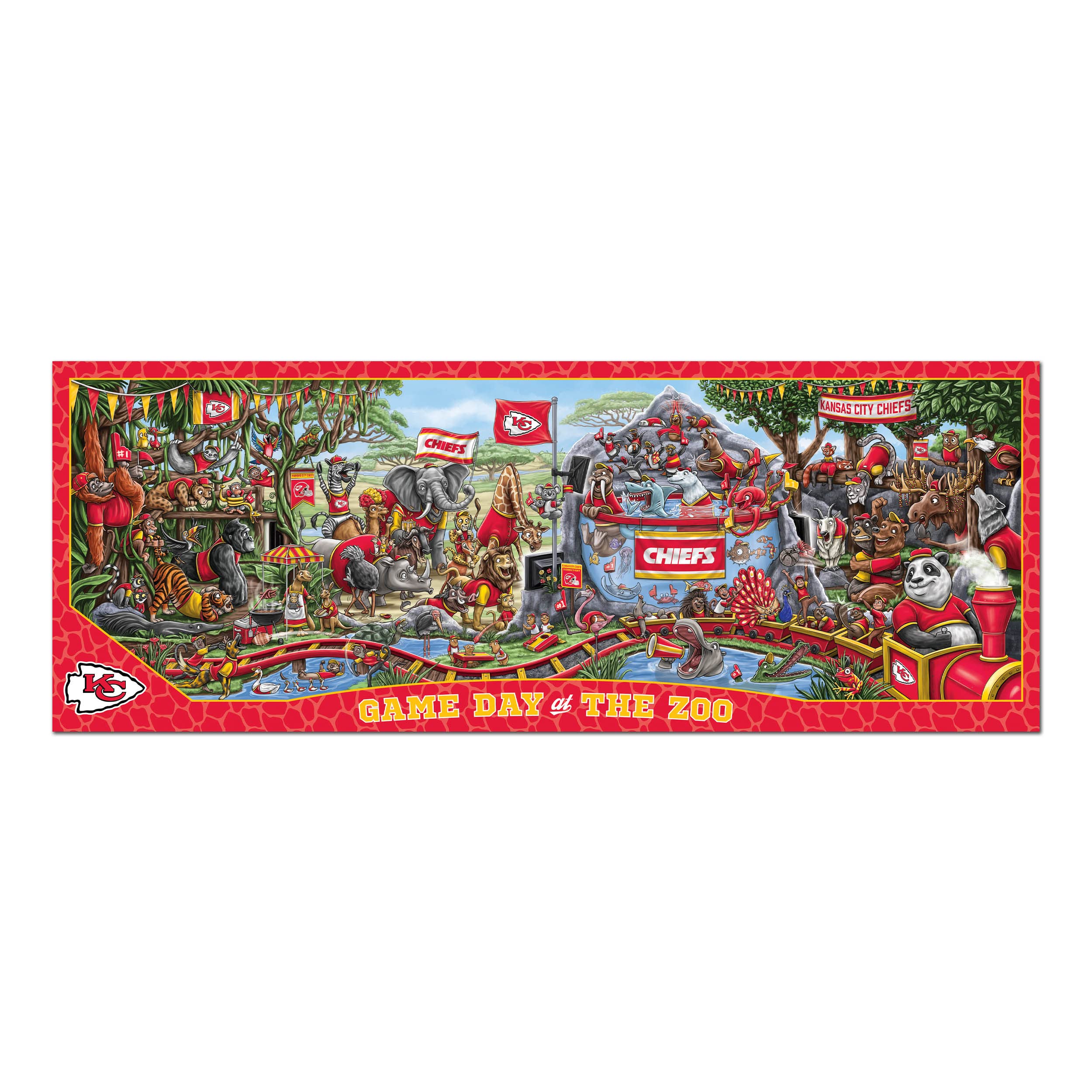 Foto 4 pulgar | Puzzle Youthefan Nfl: Día Del Partido De Los Kansas City Chiefs En The Zoo - Venta Internacional.