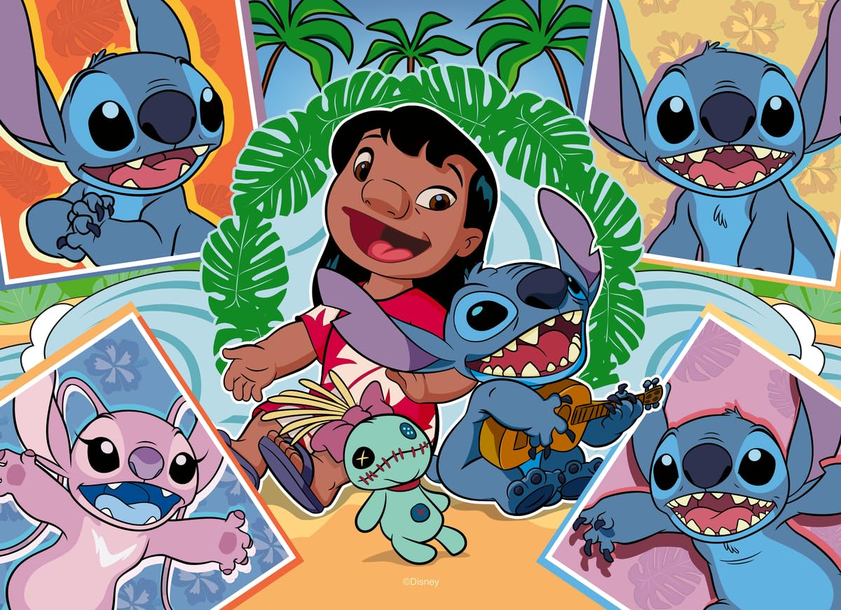 Foto 4 | Rompecabezas Ravensburger Disney Stitch De 4 X 100 Piezas Para Niños - Venta Internacional.