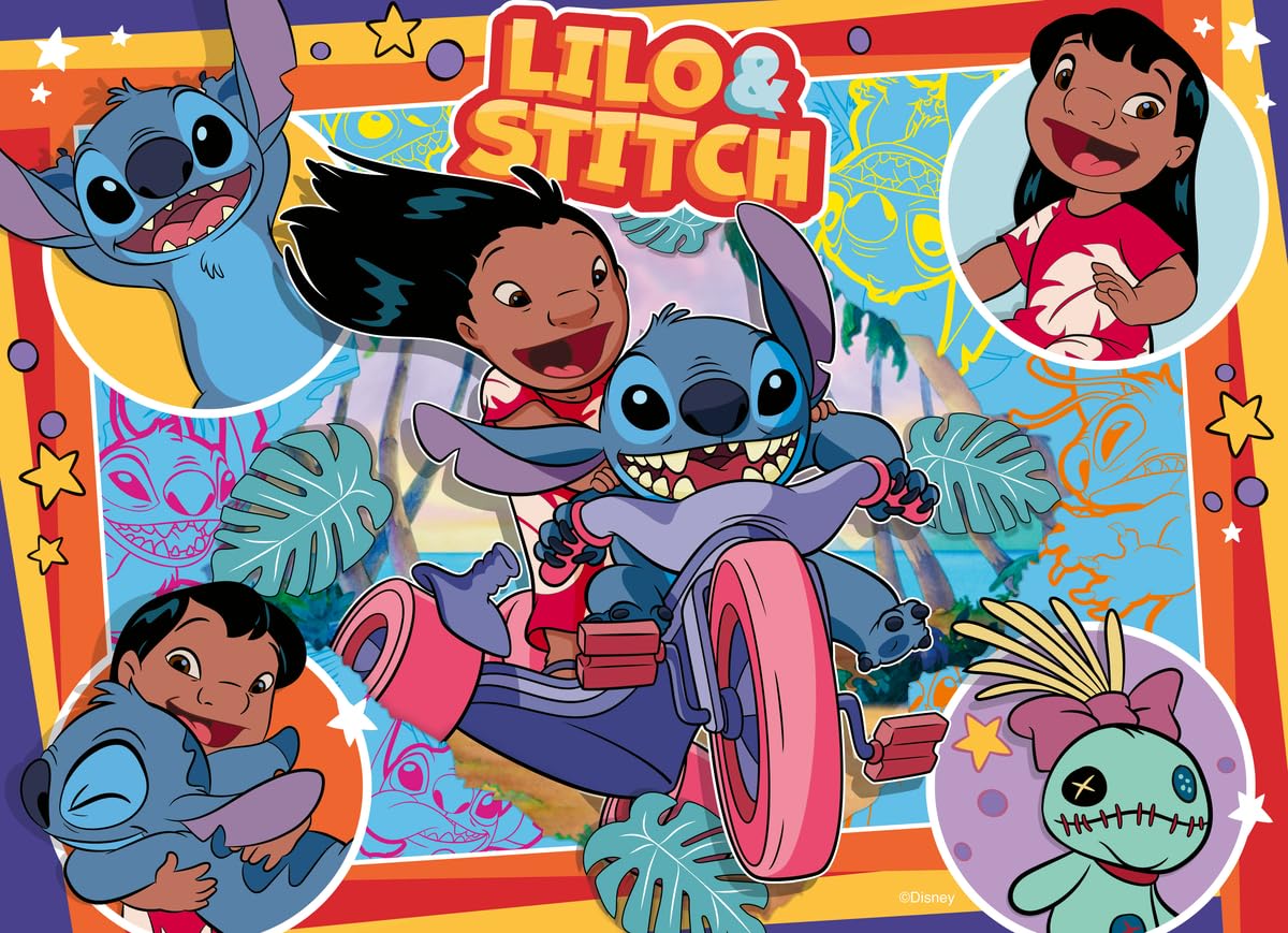 Foto 5 | Rompecabezas Ravensburger Disney Stitch De 4 X 100 Piezas Para Niños - Venta Internacional.