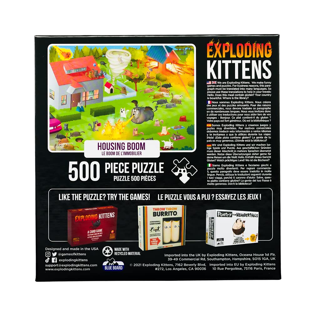 Foto 2 | Rompecabezas Exploding Kittens Housing Boom, 500 Piezas - Venta Internacional.