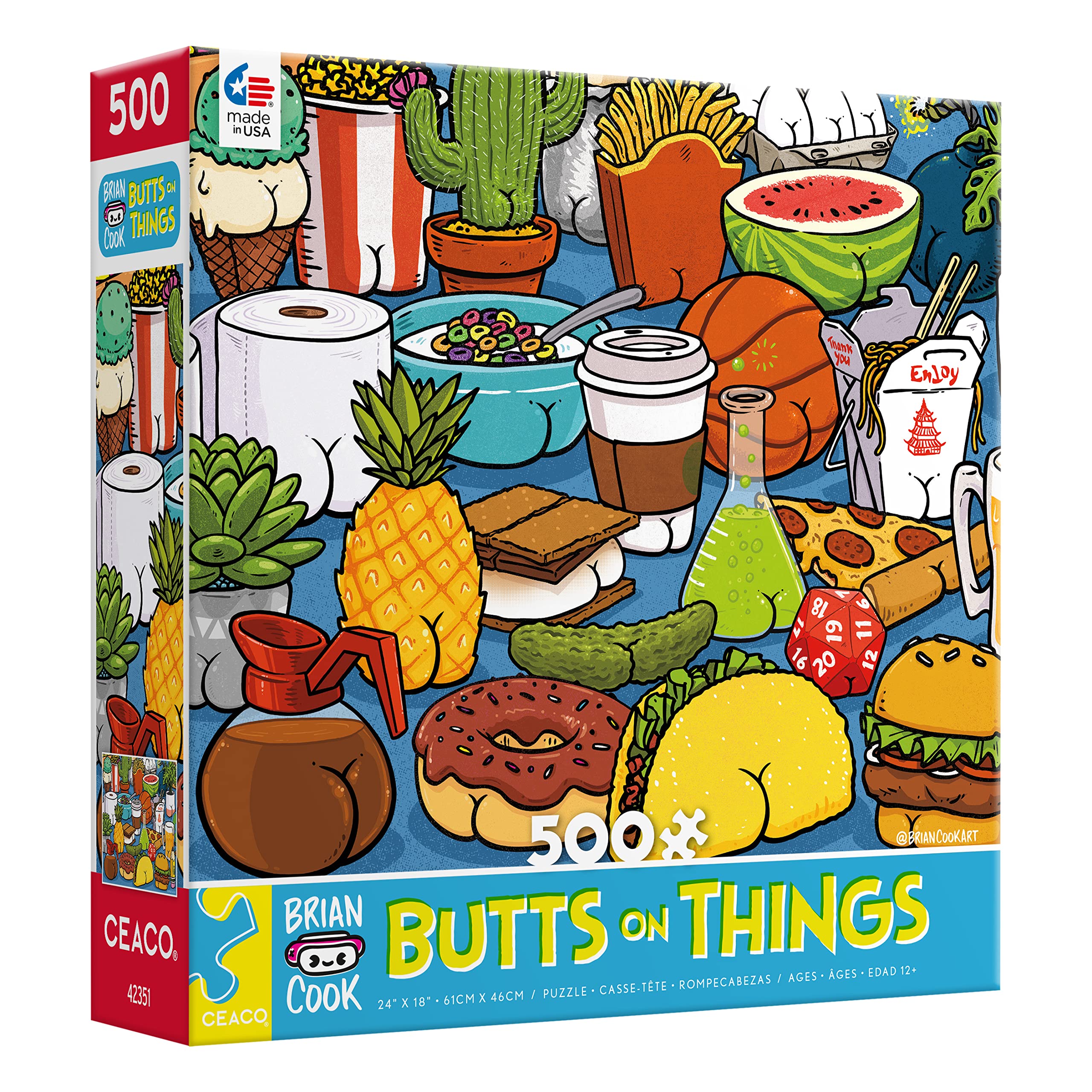 Foto 4 pulgar | Rompecabezas De Ceaco Brian Cook Butts On Things, 500 Piezas - Venta Internacional.