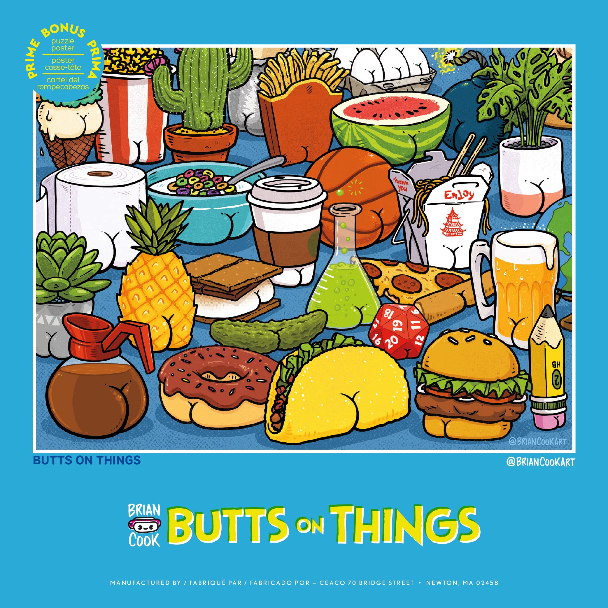 Foto 7 pulgar | Rompecabezas De Ceaco Brian Cook Butts On Things, 500 Piezas - Venta Internacional.