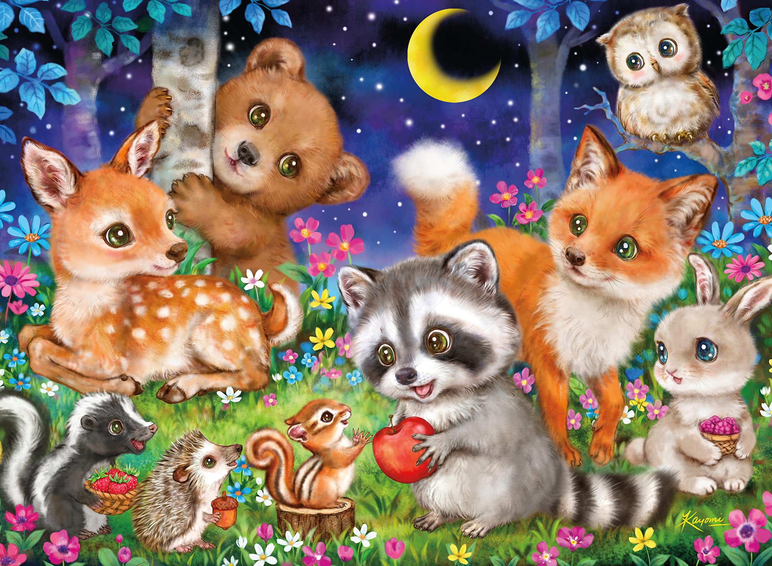 Foto 1 | Rompecabezas Ceaco Kayomi Harai Woodland Friends 100 Piezas - Venta Internacional.