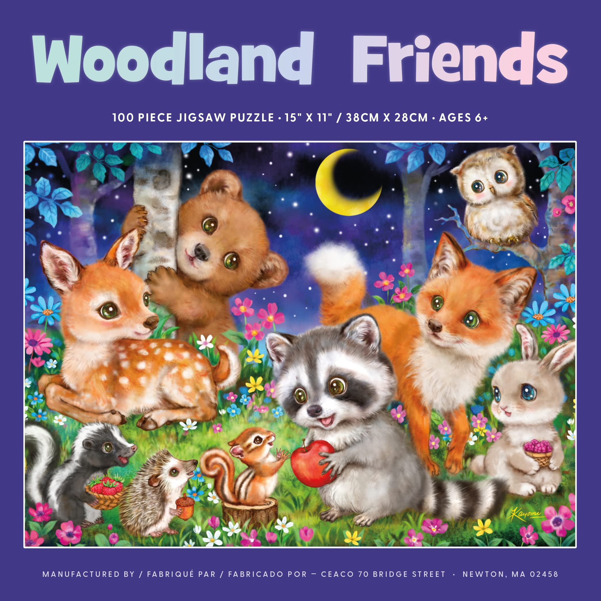 Foto 6 | Rompecabezas Ceaco Kayomi Harai Woodland Friends 100 Piezas - Venta Internacional.