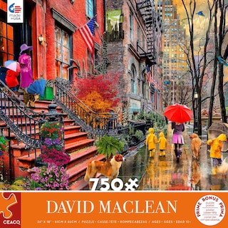Foto 1 | Rompecabezas Ceaco David Maclean Rainy Day In New York, 750 Piezas - Venta Internacional.