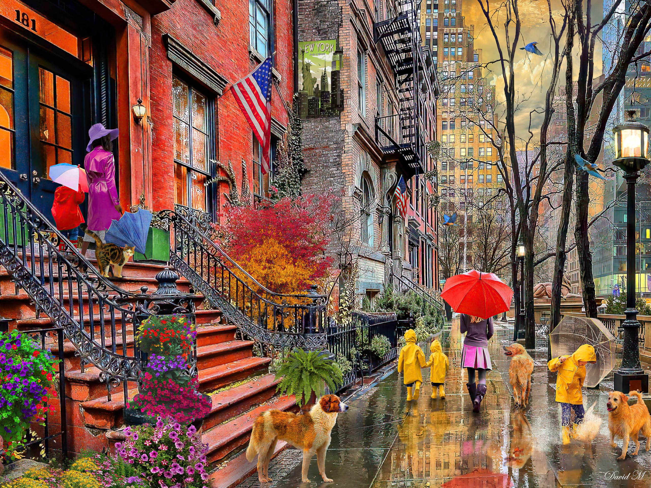 Foto 3 pulgar | Rompecabezas Ceaco David Maclean Rainy Day In New York, 750 Piezas - Venta Internacional.