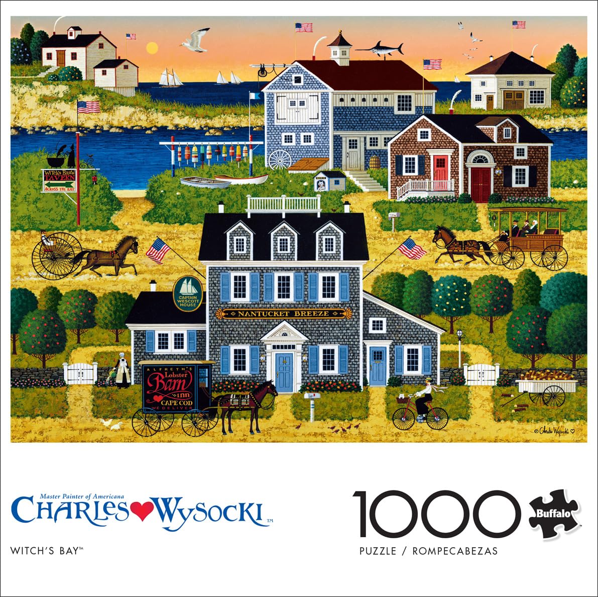 Foto 3 pulgar | Rompecabezas Buffalo Games Charles Wysocki Witch's Bay 1000 Piezas - Venta Internacional.
