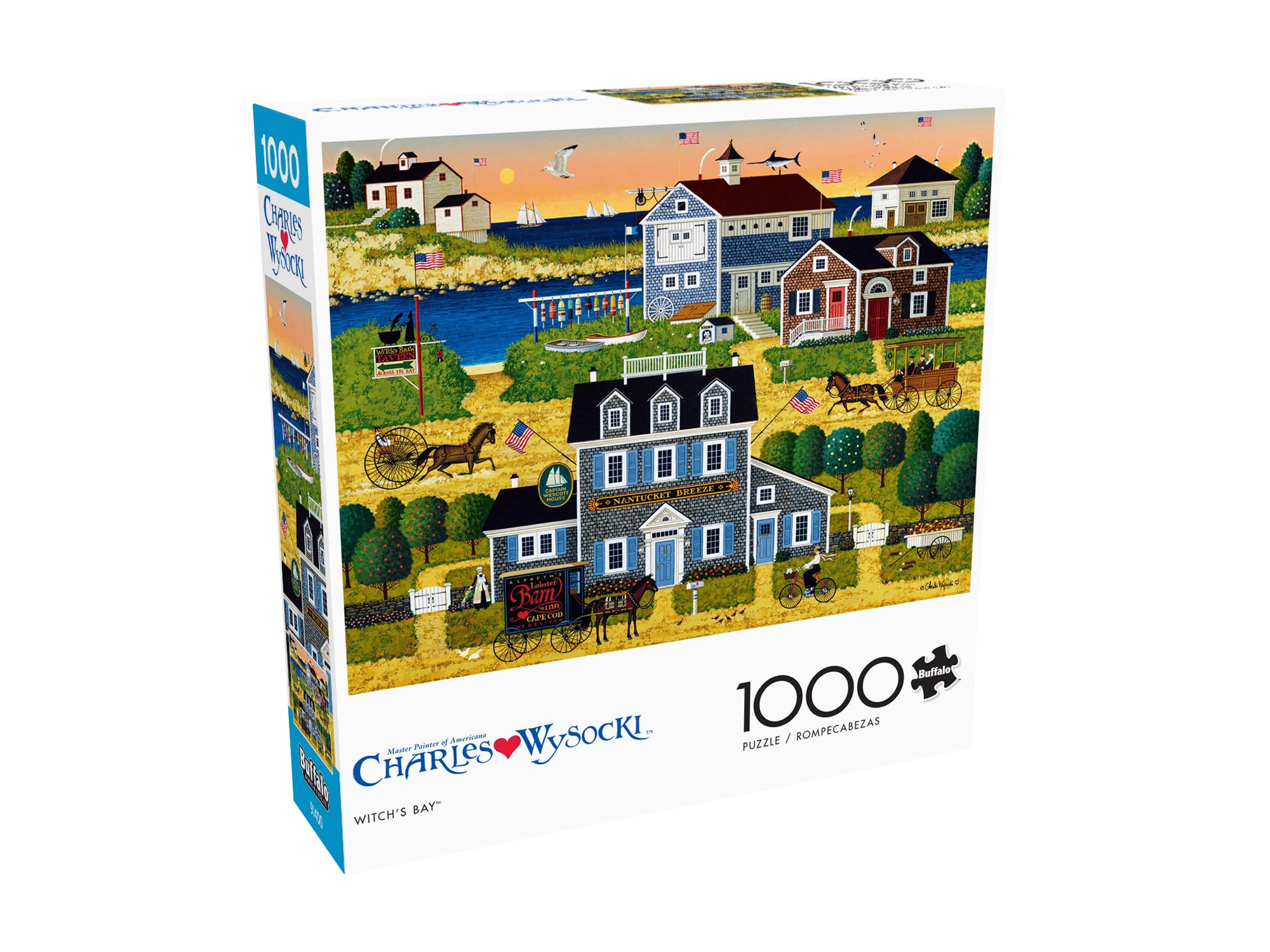 Foto 3 | Rompecabezas Buffalo Games Charles Wysocki Witch's Bay 1000 Piezas - Venta Internacional.