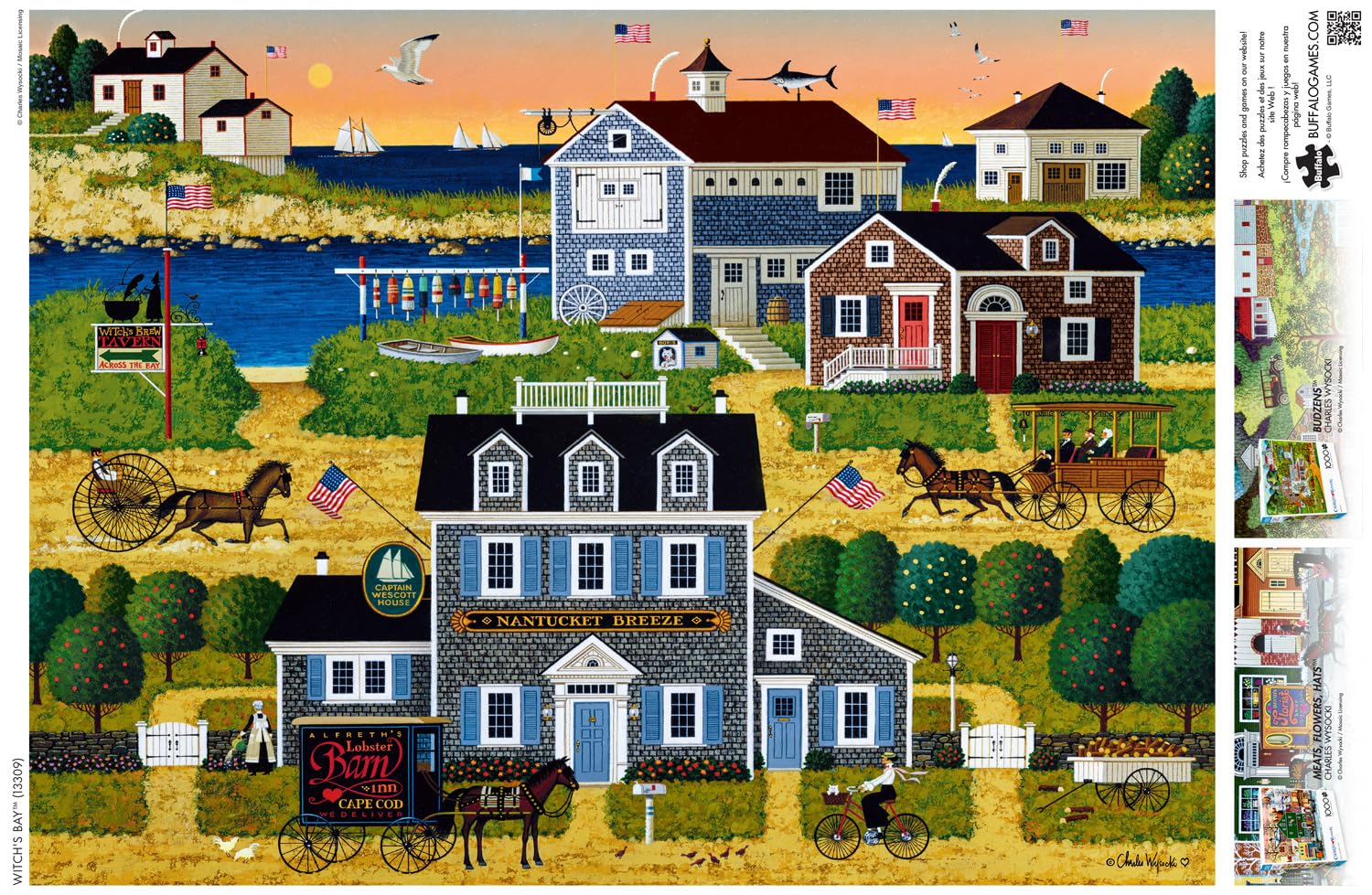 Foto 6 pulgar | Rompecabezas Buffalo Games Charles Wysocki Witch's Bay 1000 Piezas - Venta Internacional.