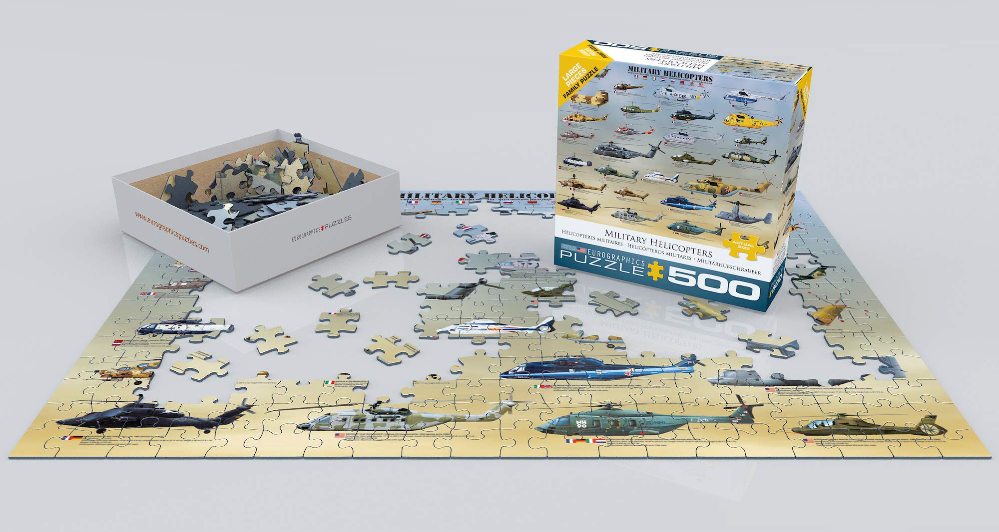 Foto 4 pulgar | Puzzle Eurographics Military Helicopters De 500 Piezas - Venta Internacional.