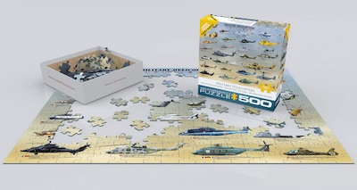 Foto 3 | Puzzle Eurographics Military Helicopters De 500 Piezas - Venta Internacional.