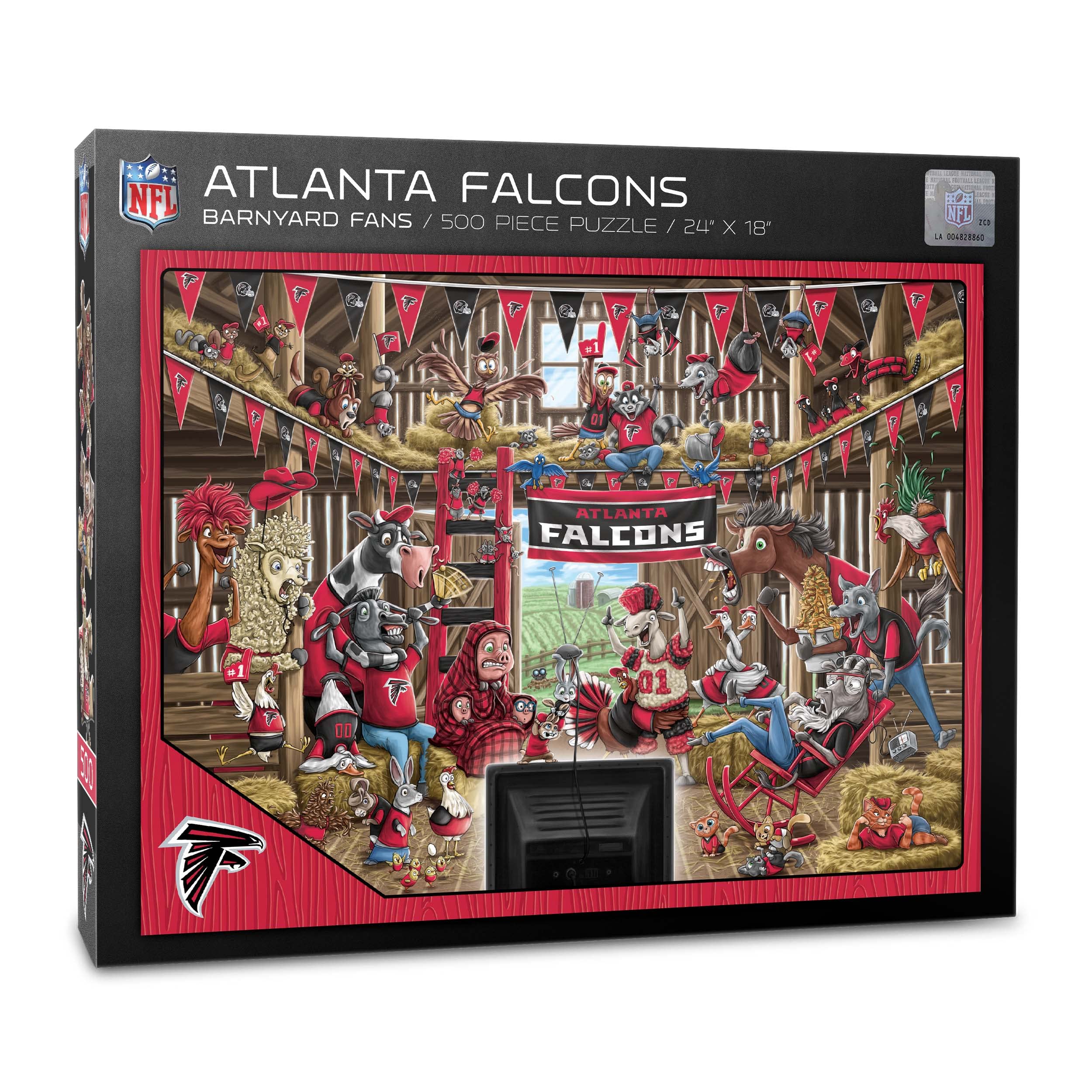 Foto 2 pulgar | Puzzle Youthefan Nfl Atlanta Falcons Barnyard Fans, 500 Unidades - Venta Internacional.