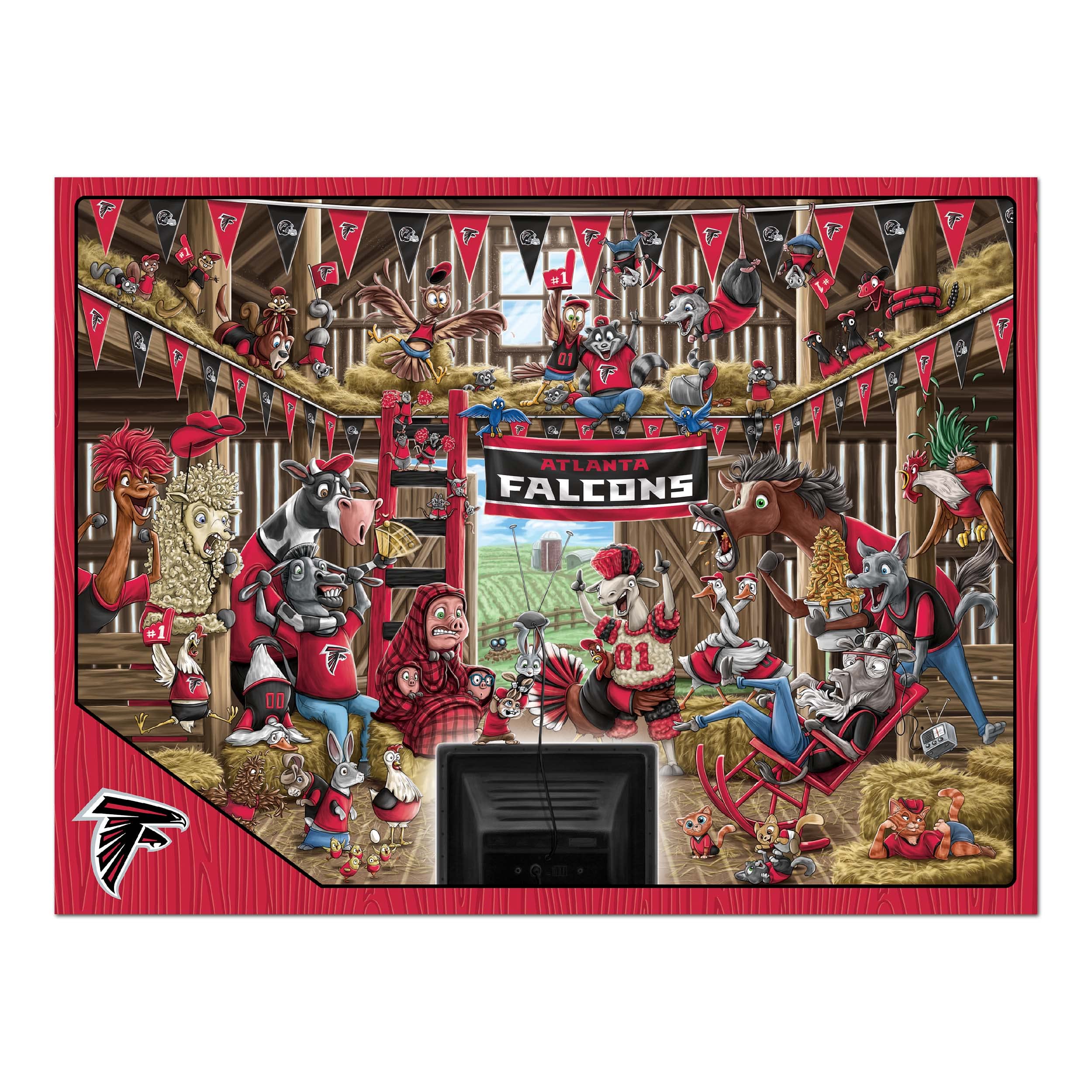 Foto 4 pulgar | Puzzle Youthefan Nfl Atlanta Falcons Barnyard Fans, 500 Unidades - Venta Internacional.