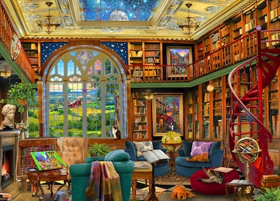 Foto 2 | Rompecabezas Ceaco David Maclean Country Library 1000 Piezas - Venta Internacional.