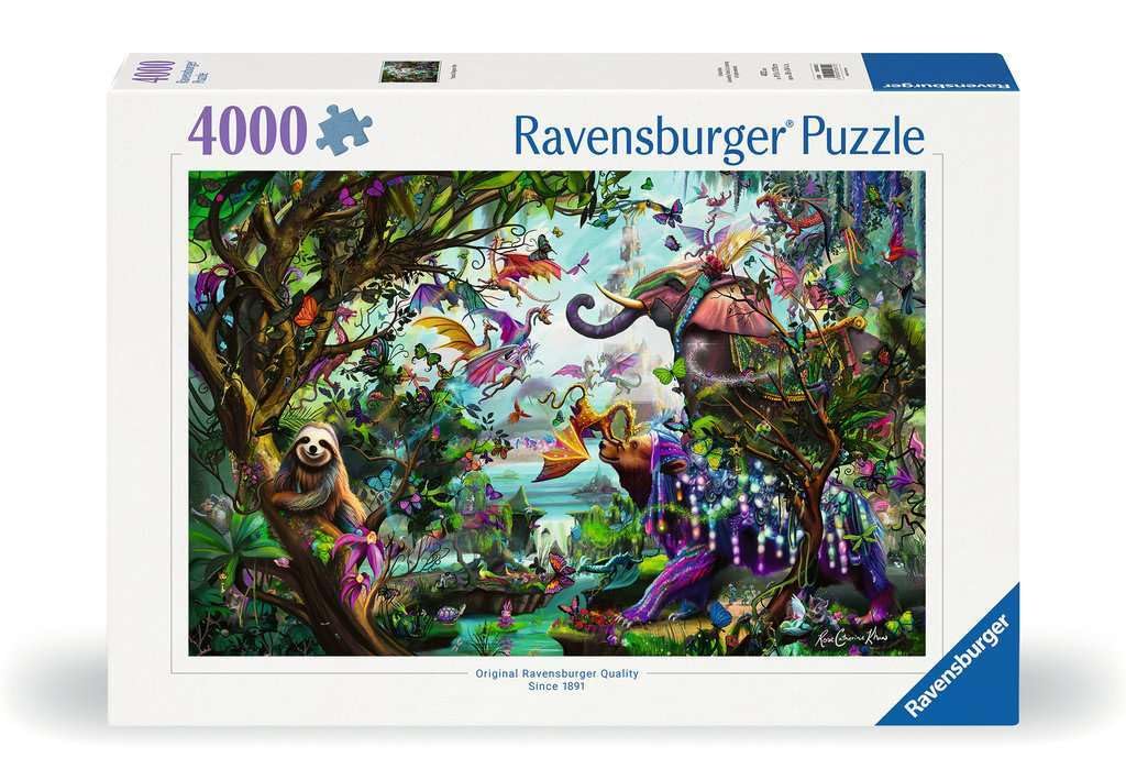 Foto 2 pulgar | Rompecabezas Ravensburger Tropical Dragons 4000 Piezas - Venta Internacional.