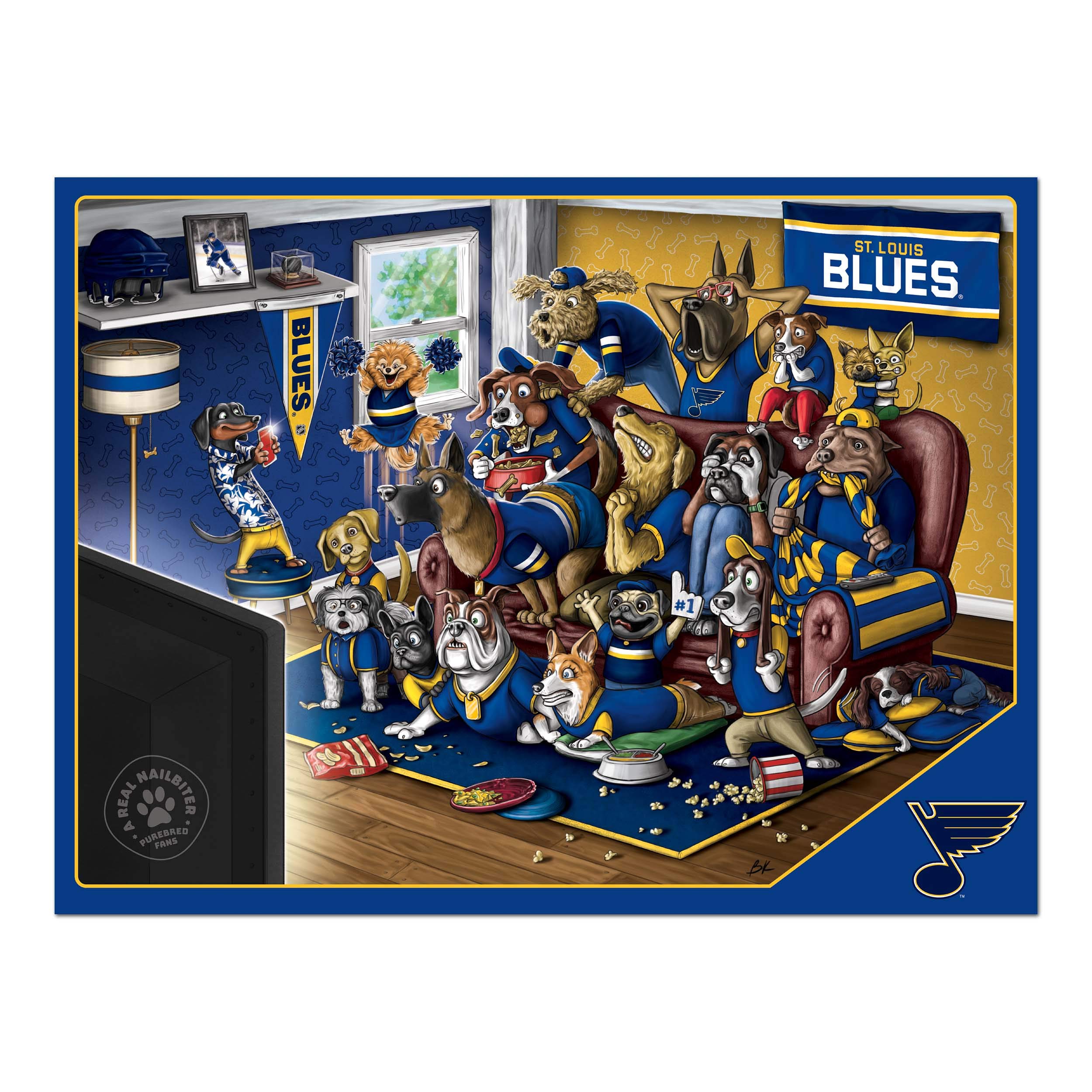 Foto 4 pulgar | Puzzle Youthefan Nhl St. Louis Blues Purebred Fans, 500 Unidades - Venta Internacional.