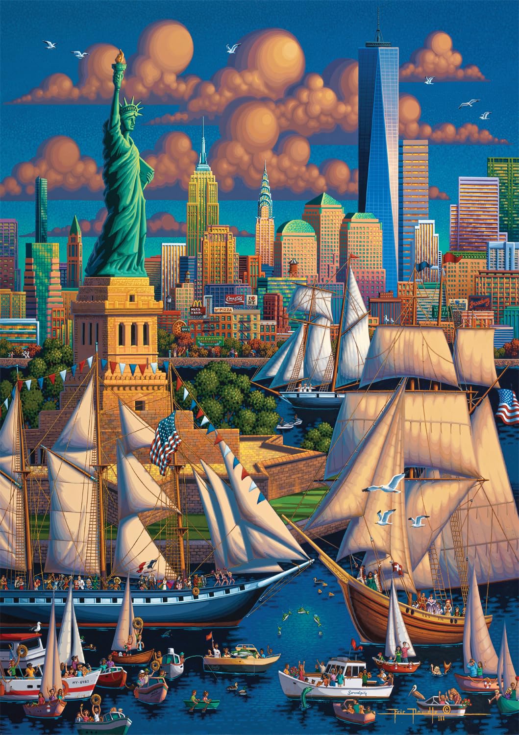 Rompecabezas Buffalo Games Dowdle New York De 300 Piezas - Venta Internacional.