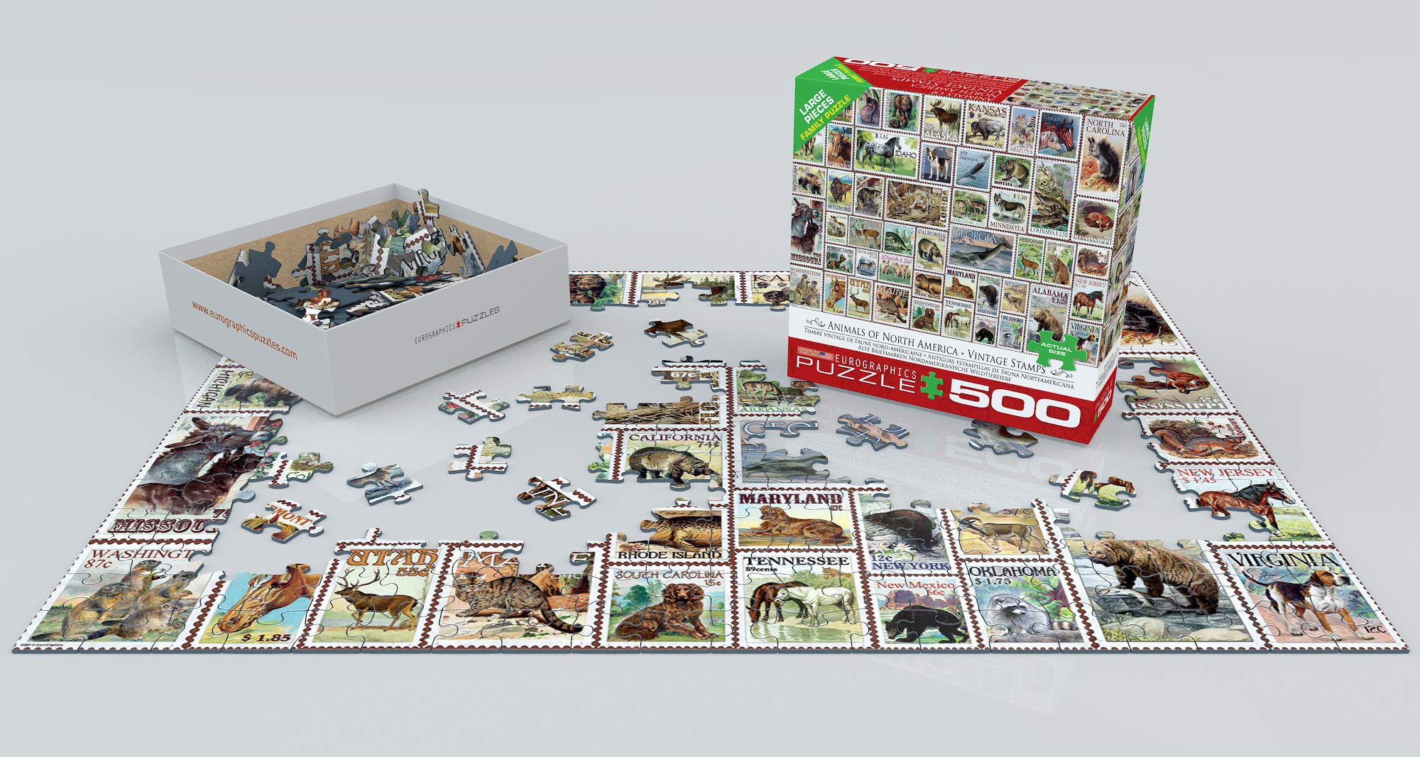 Foto 4 pulgar | Puzzle Eurographics Eurhr North American Wildlife 500 Piezas - Venta Internacional.