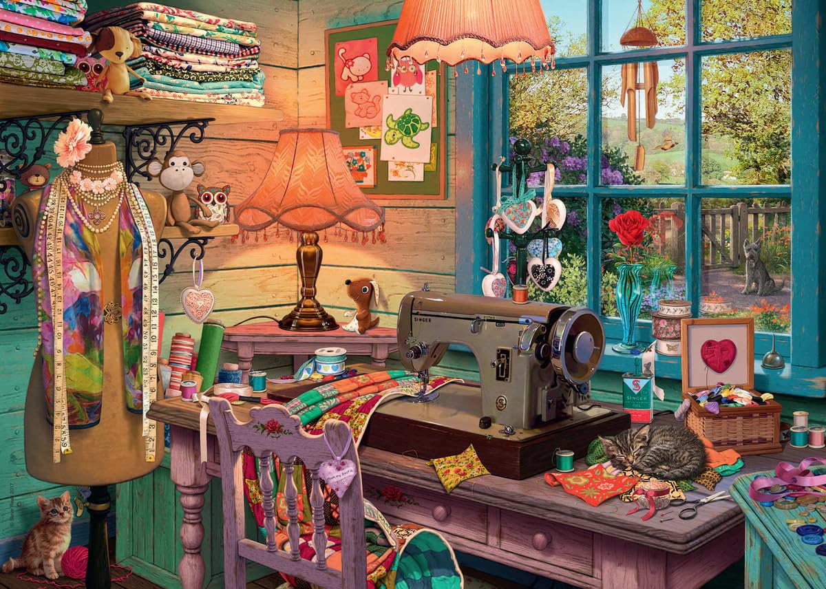 Foto 2 pulgar | Rompecabezas Ravensburger The Sewing Shed 1000 Piezas - Venta Internacional.