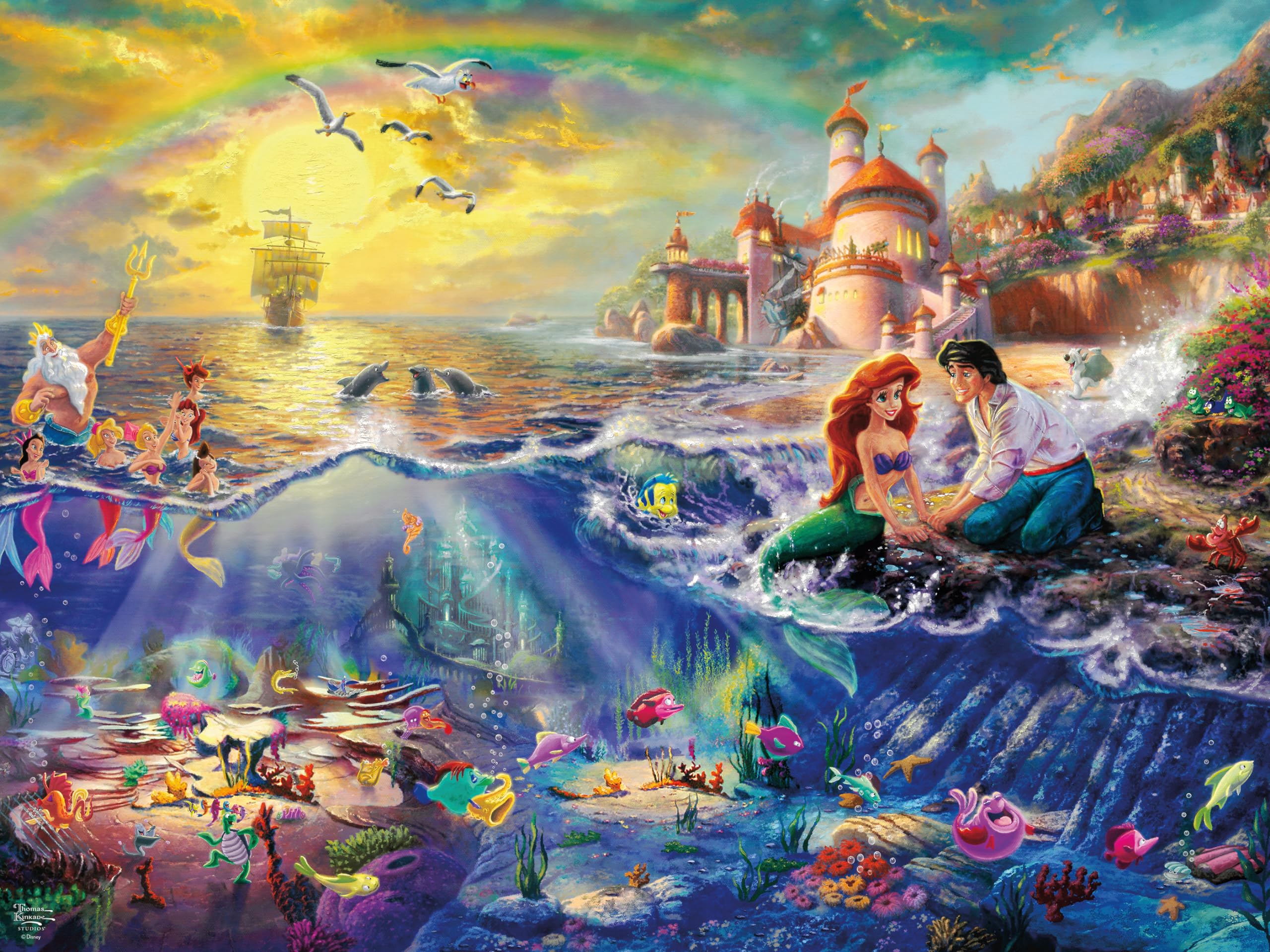 Rompecabezas Ceaco Disney Thomas Kinkade La Sirenita - Venta Internacional.