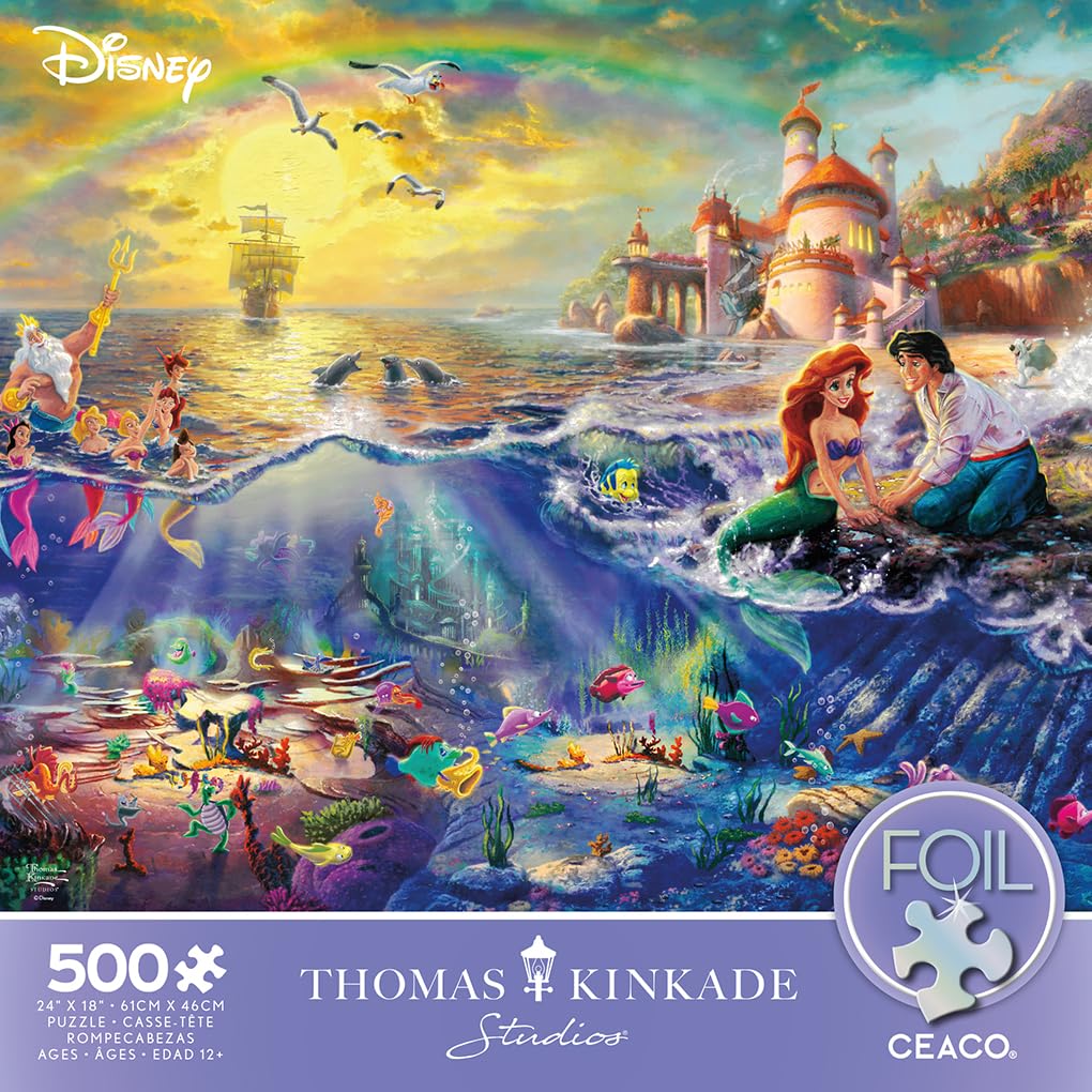 Foto 3 pulgar | Rompecabezas Ceaco Disney Thomas Kinkade La Sirenita - Venta Internacional.