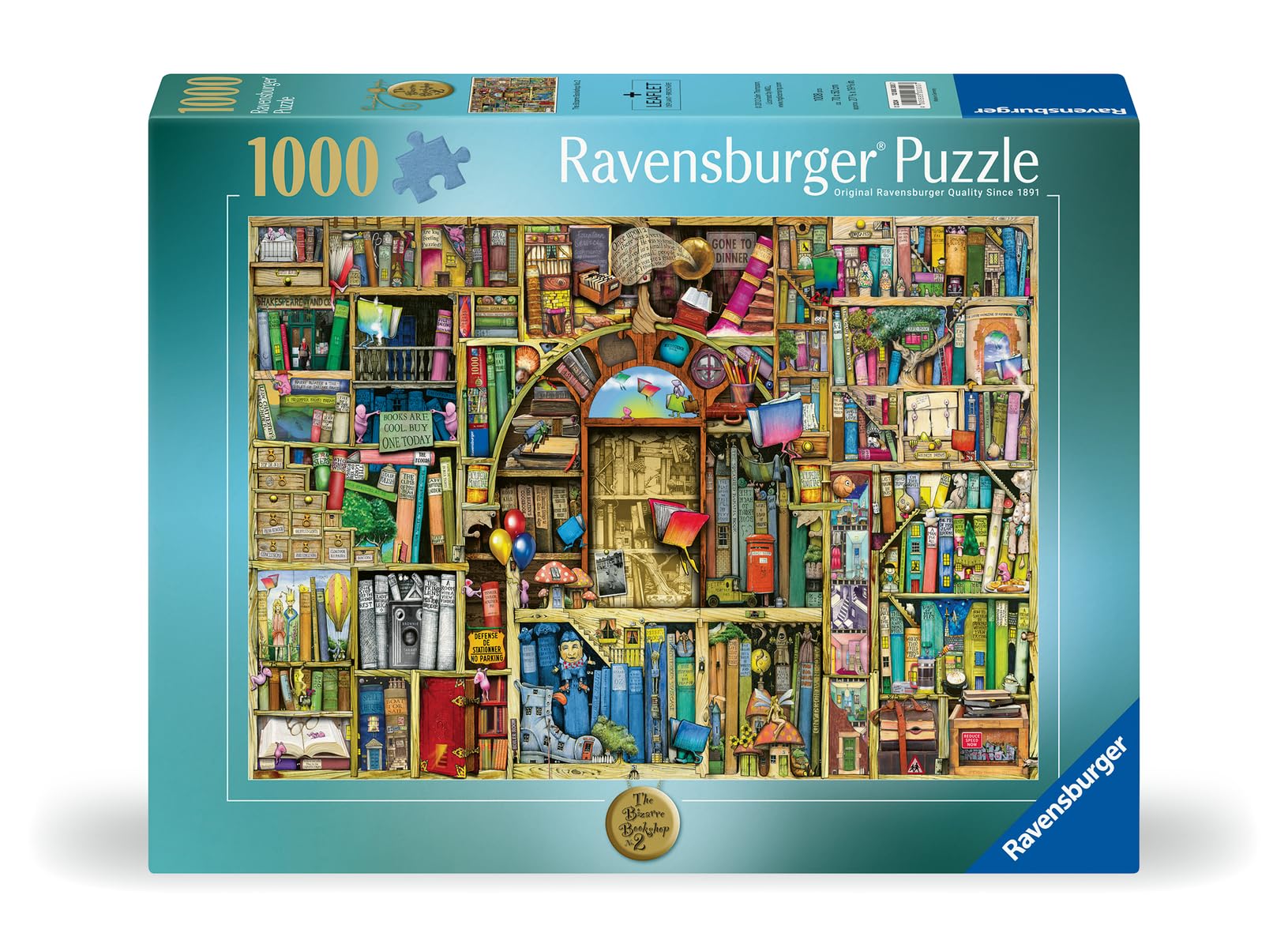 Foto 2 | Rompecabezas Ravensburger The Bizarre Bookshop 2 1000 Piezas - Venta Internacional.