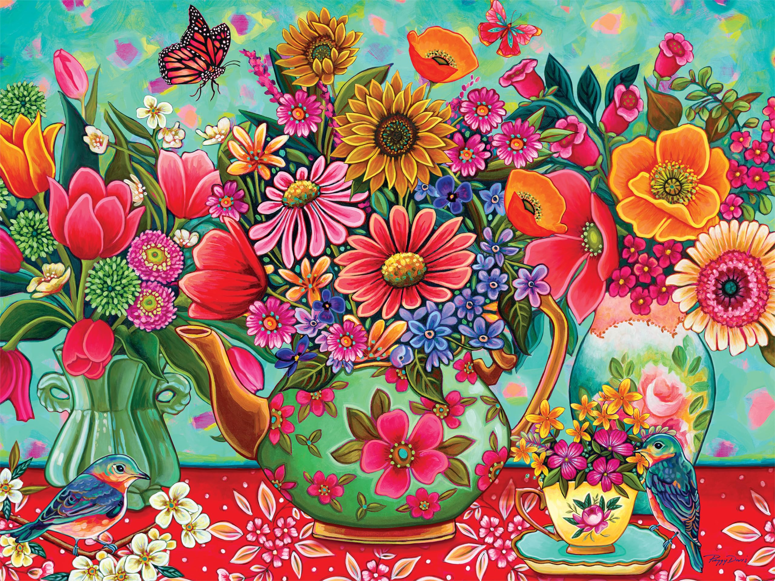 Rompecabezas Ceaco Peggy Davis Colorful Garden De 300 Piezas - Venta Internacional.