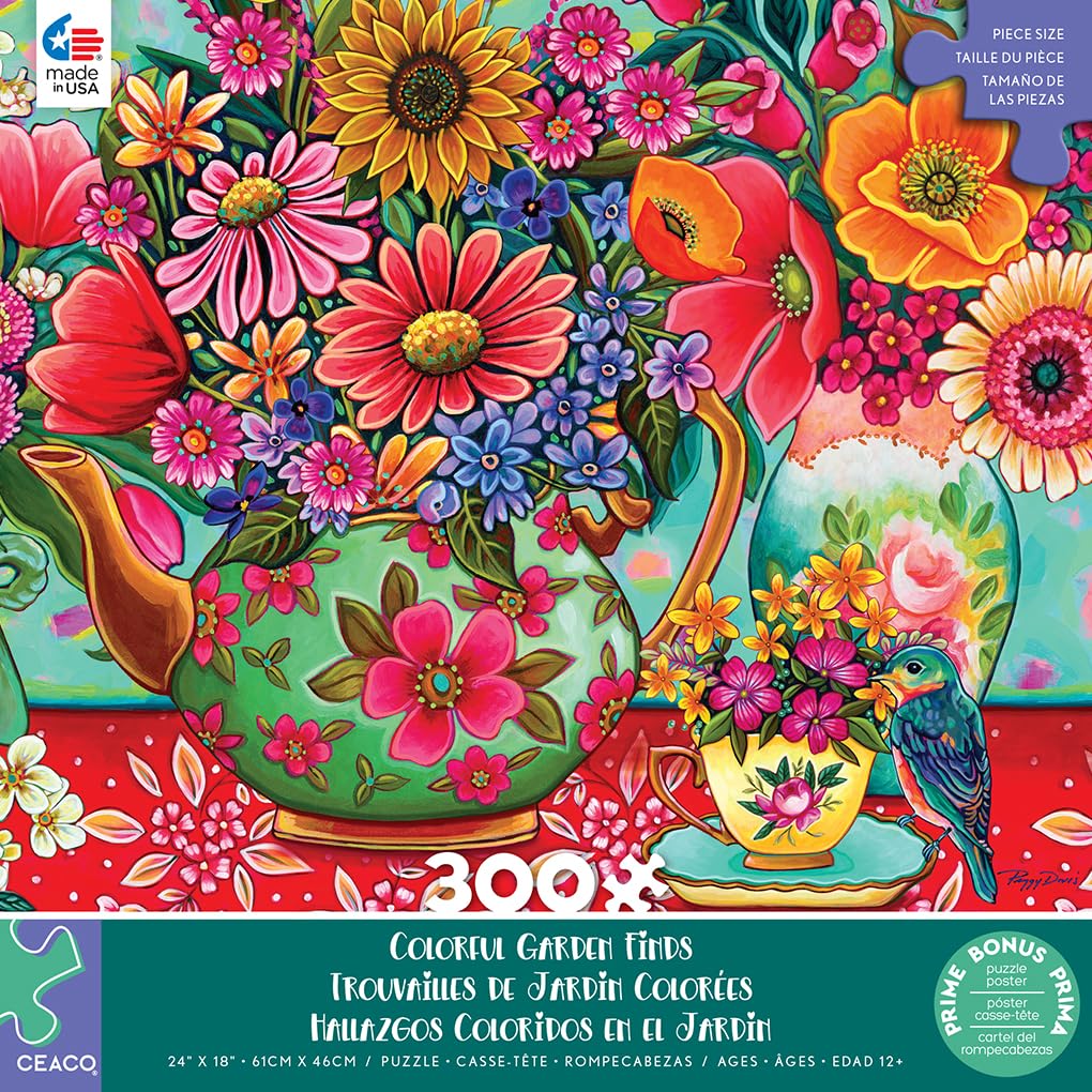 Foto 3 pulgar | Rompecabezas Ceaco Peggy Davis Colorful Garden De 300 Piezas - Venta Internacional.