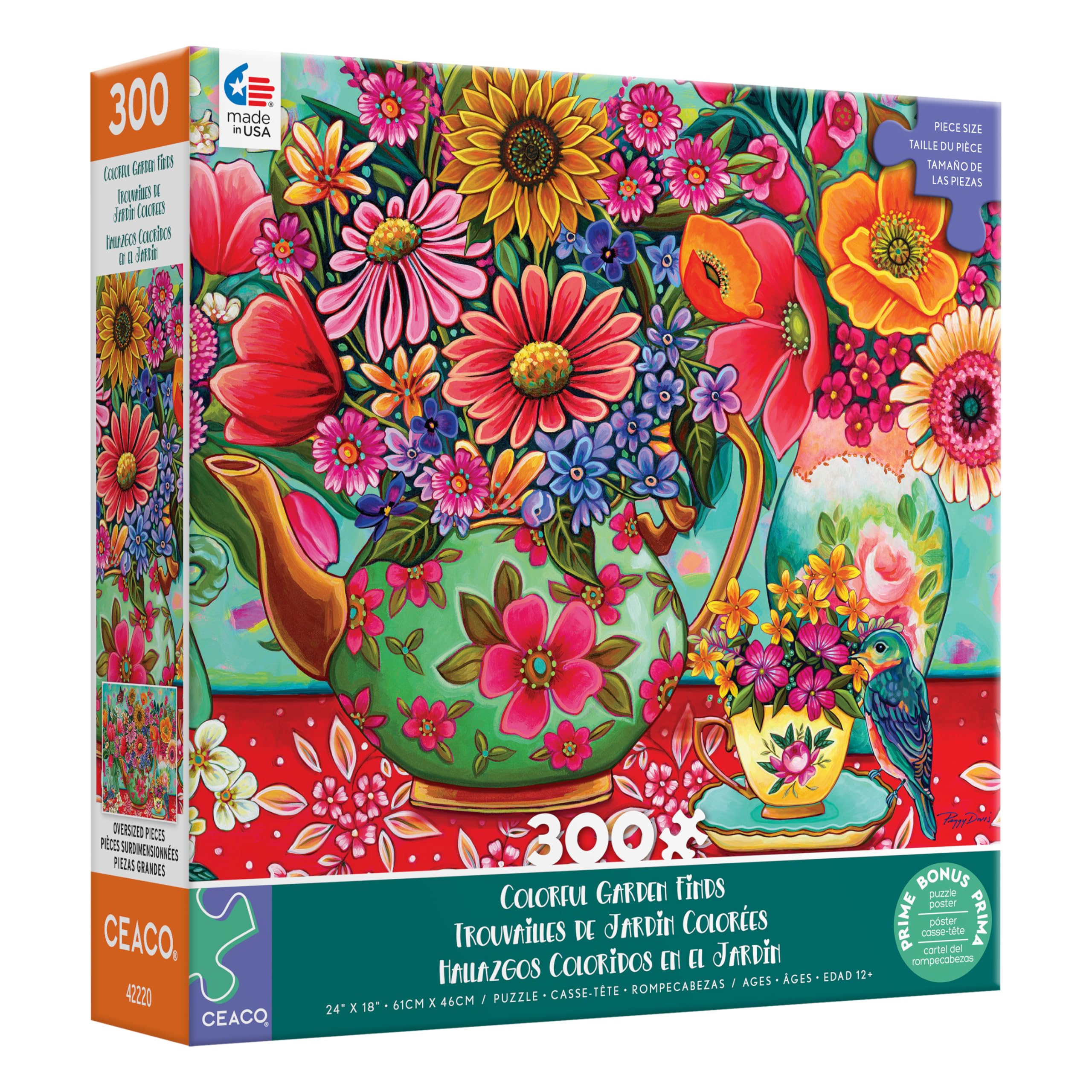 Foto 4 pulgar | Rompecabezas Ceaco Peggy Davis Colorful Garden De 300 Piezas - Venta Internacional.