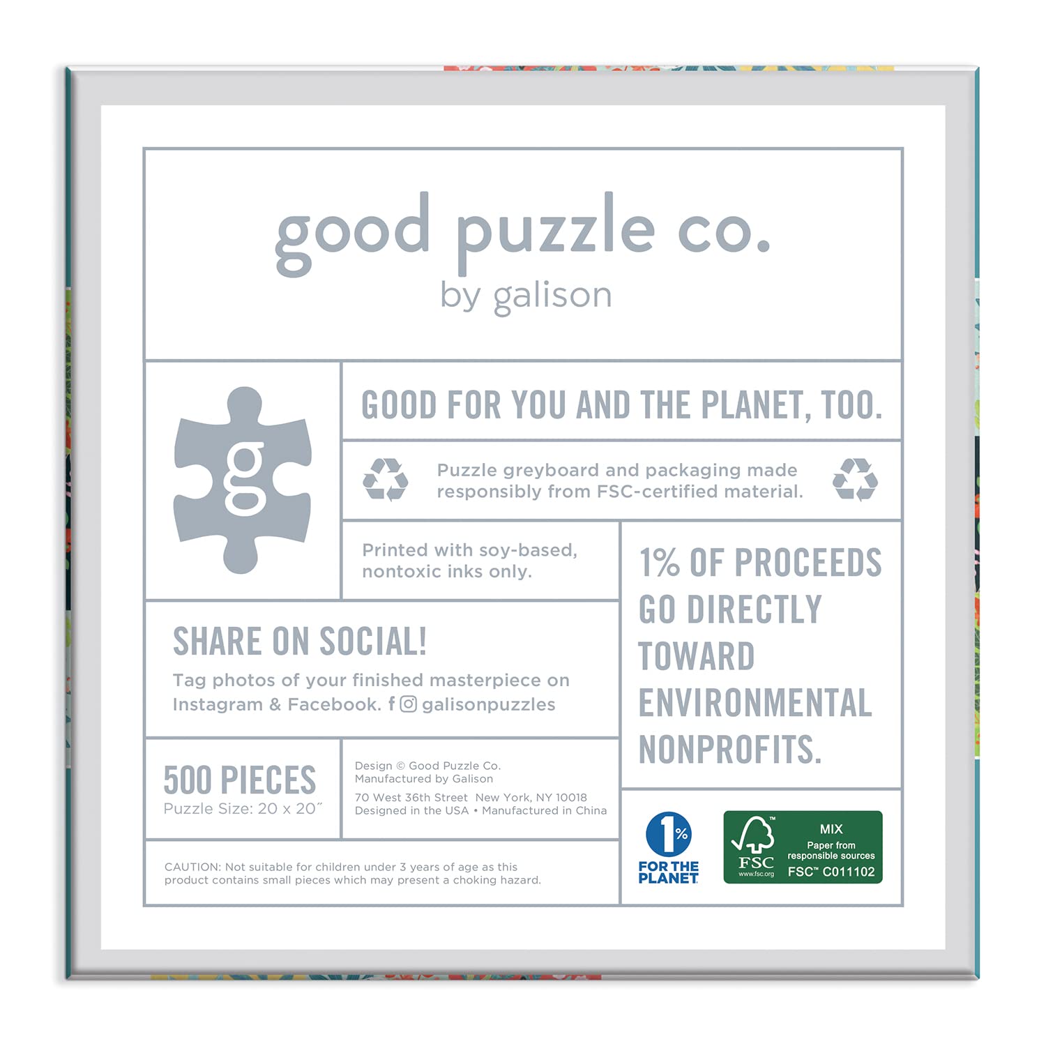 Foto 4 pulgar | Puzzle Good Puzzle Co. Perros Y Flores, 500 Piezas - Venta Internacional.