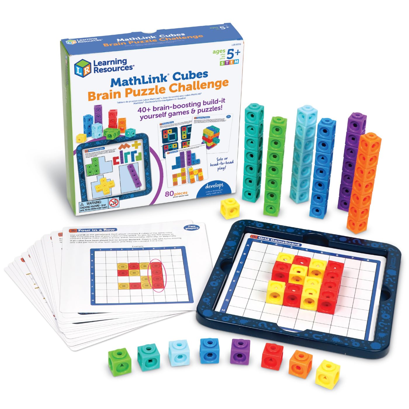 Desafío De Rompecabezas Cerebral Mathlink Cubes De 80 Piezas Para Mayores De 5 Años - Venta Internacional.