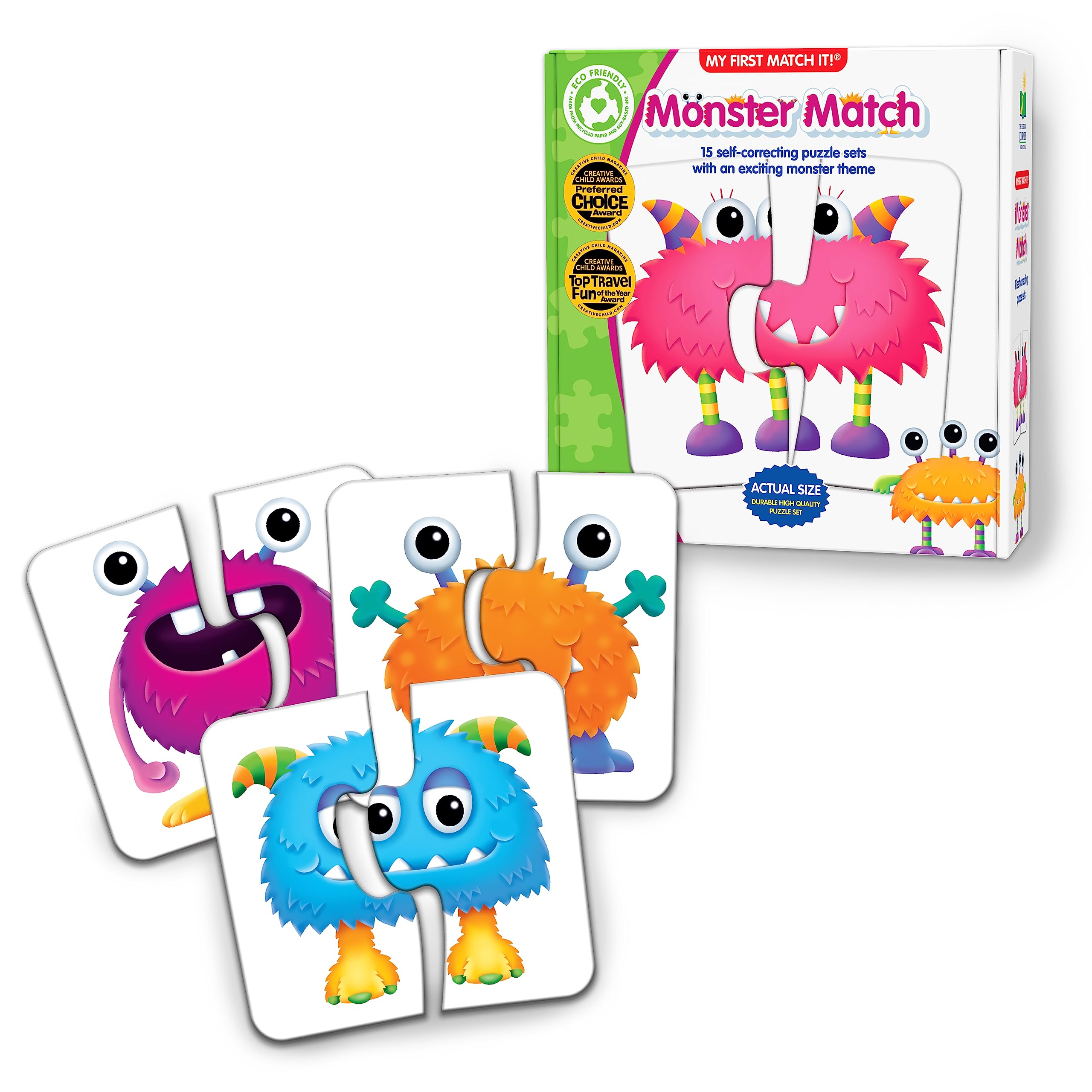 Foto 2 pulgar | Juego De Rompecabezas The Learning Journey My First Match It Monster - Venta Internacional.