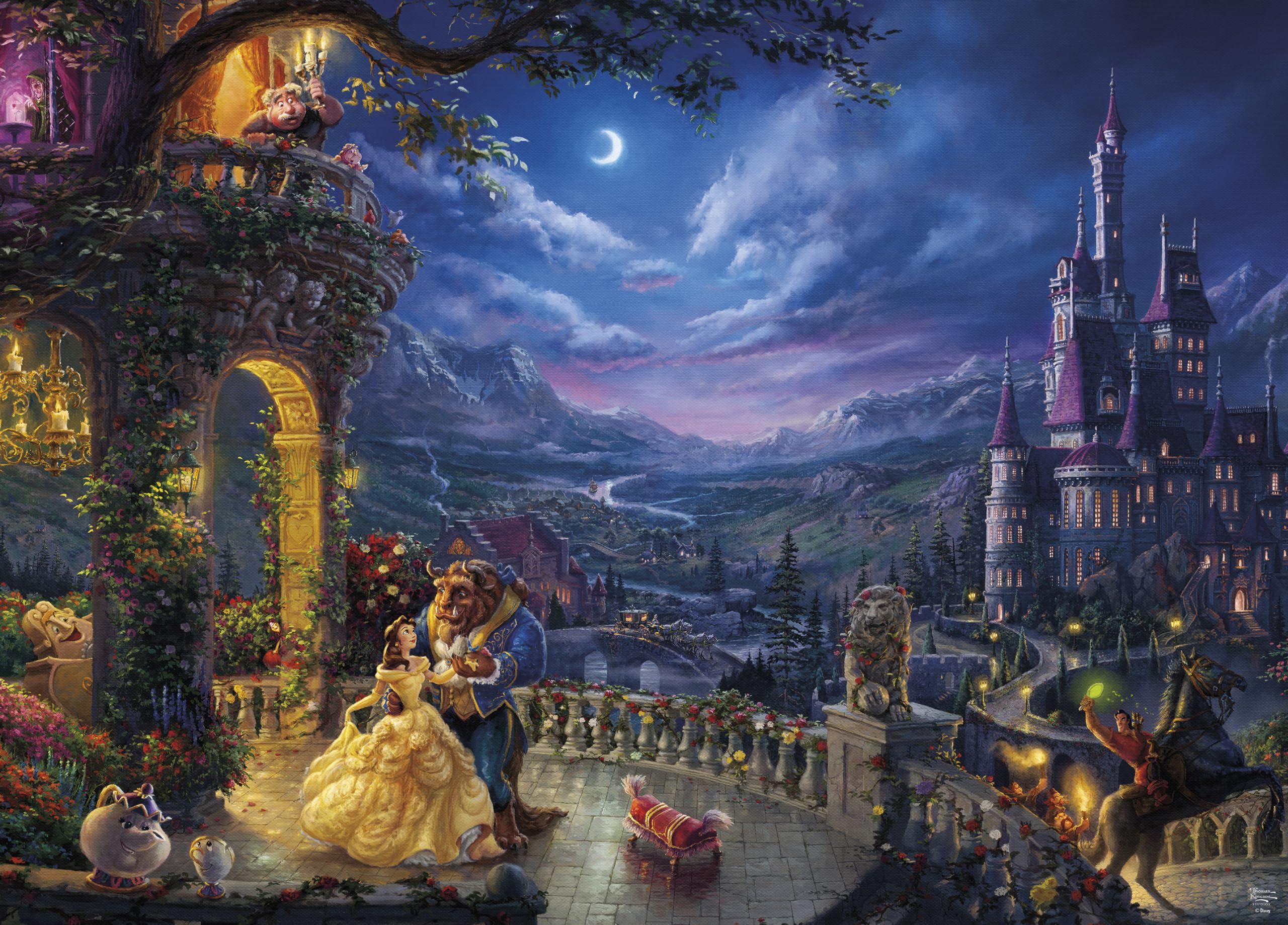 Foto 1 | Rompecabezas Ceaco Thomas Kinkade Disney La Bella Y La Bestia - Venta Internacional.