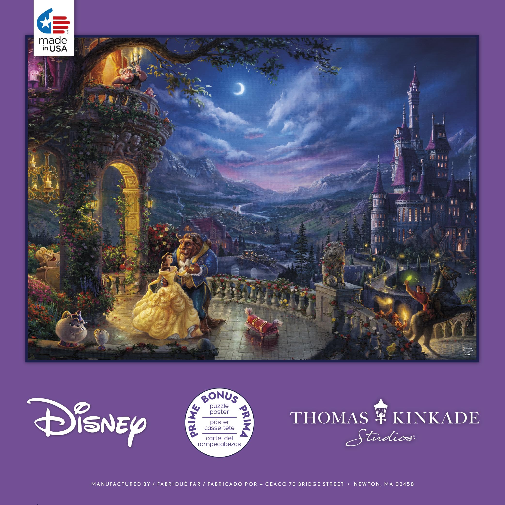 Foto 4 pulgar | Rompecabezas Ceaco Thomas Kinkade Disney La Bella Y La Bestia - Venta Internacional.